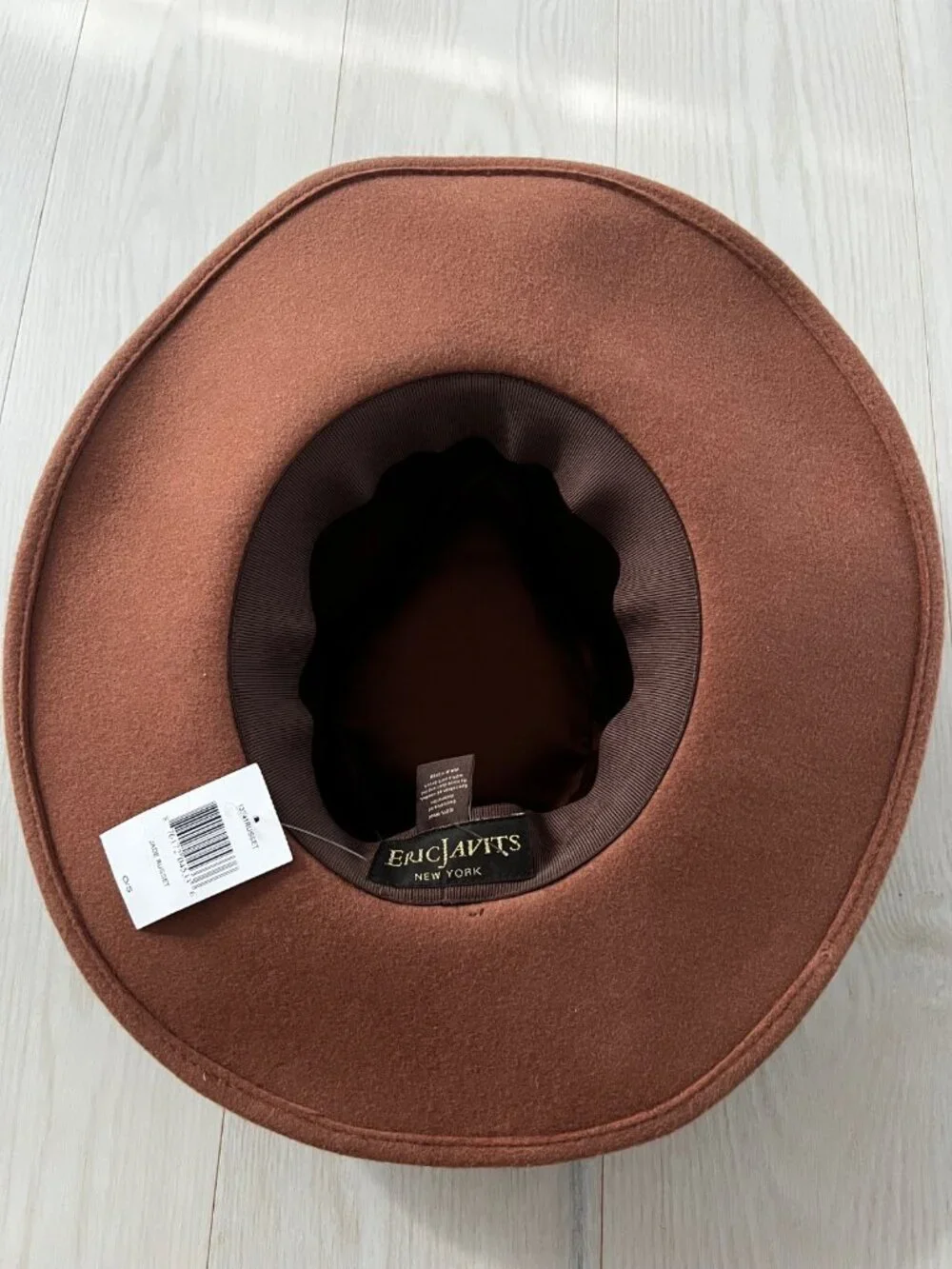 Eric Javits New York Jade Wool Fedora Hat Russet ( O/S )